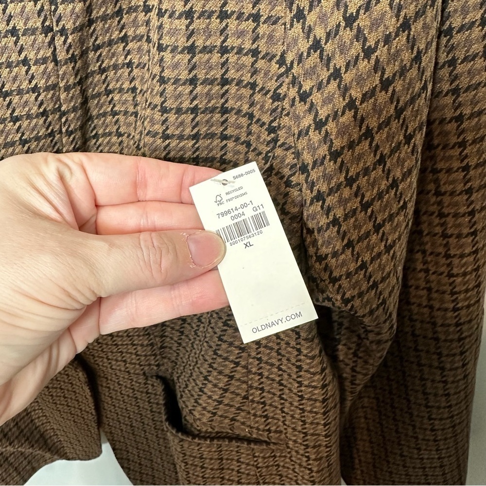 Old Navy Notched-Collar Pixie Blazer Jacket in Br… - image 3